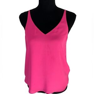 TOPSHOP Hot Pink V-Neck Sleeveless Camisole (S)